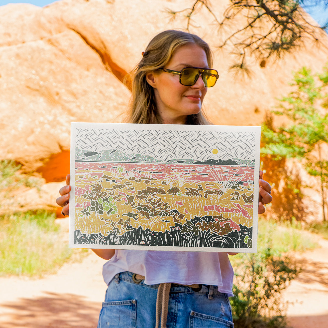New Mexico Desert Landscape Art Print