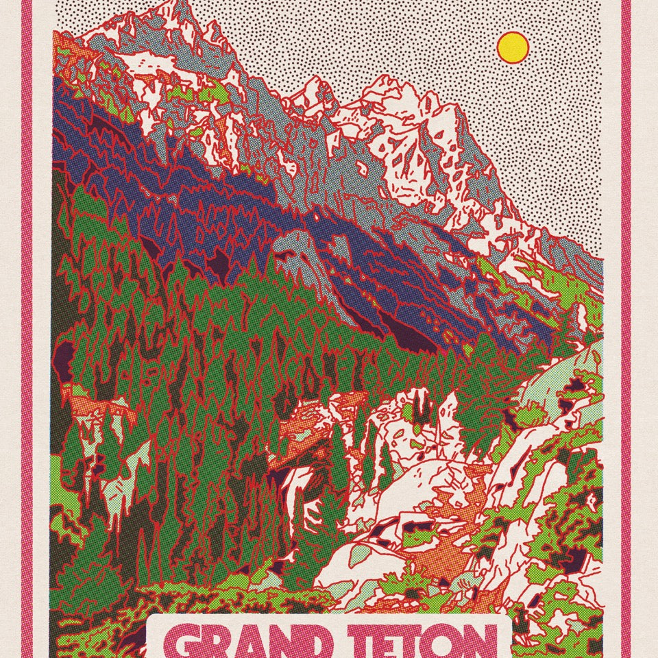 Grand Teton National Park Screen Print (18" x 24")
