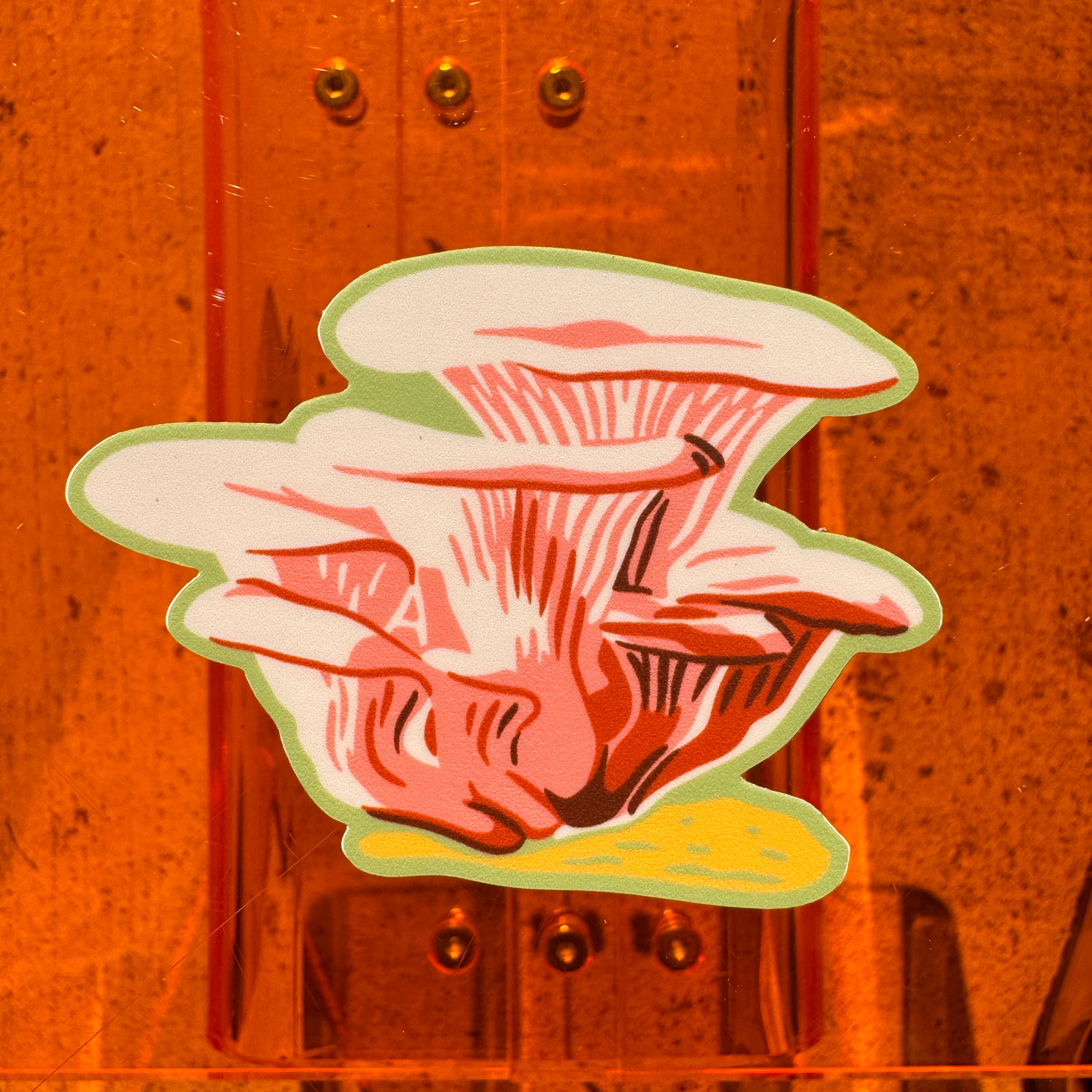 Pink Oyster Mushroom Sticker