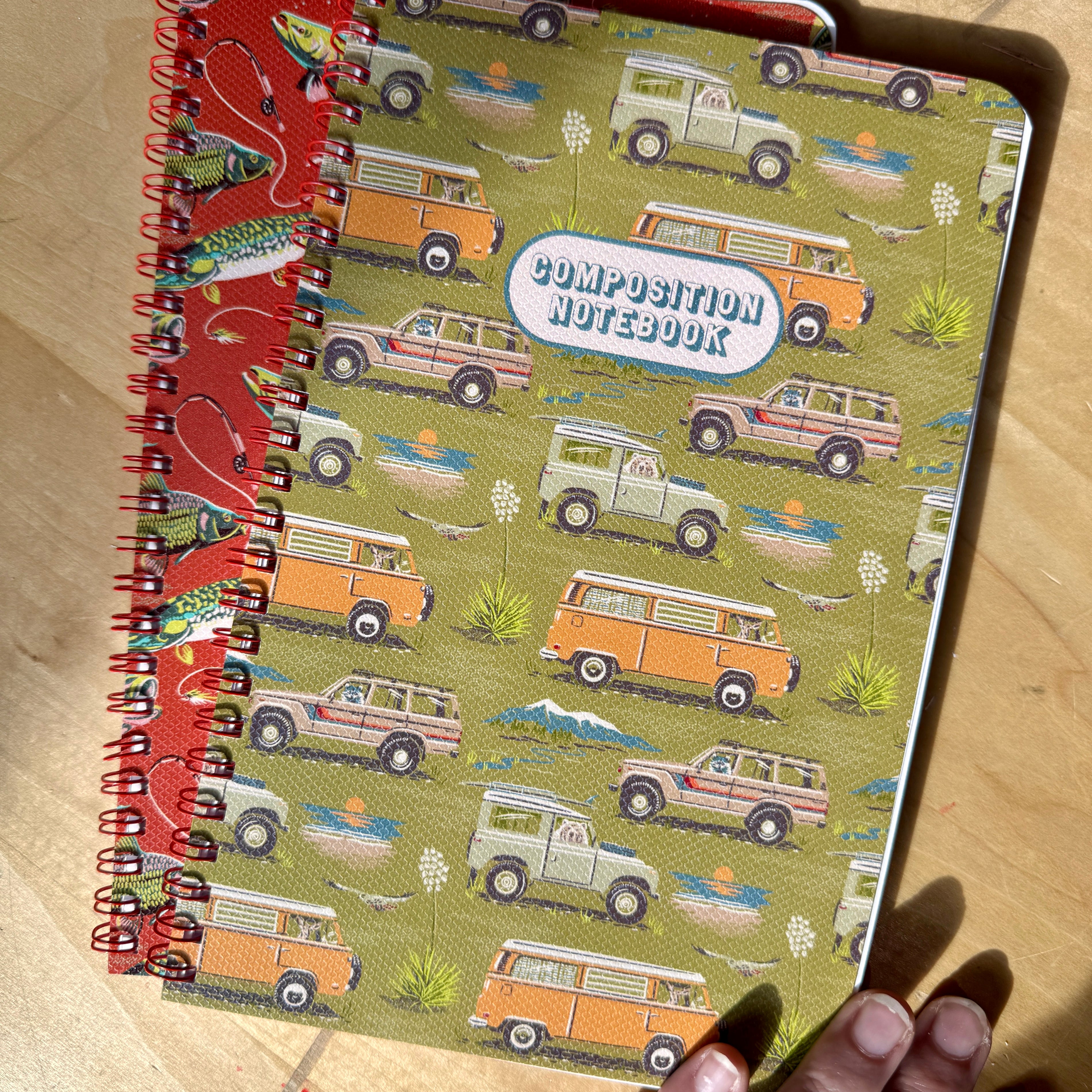 Camping Trucks Pattern Notebook