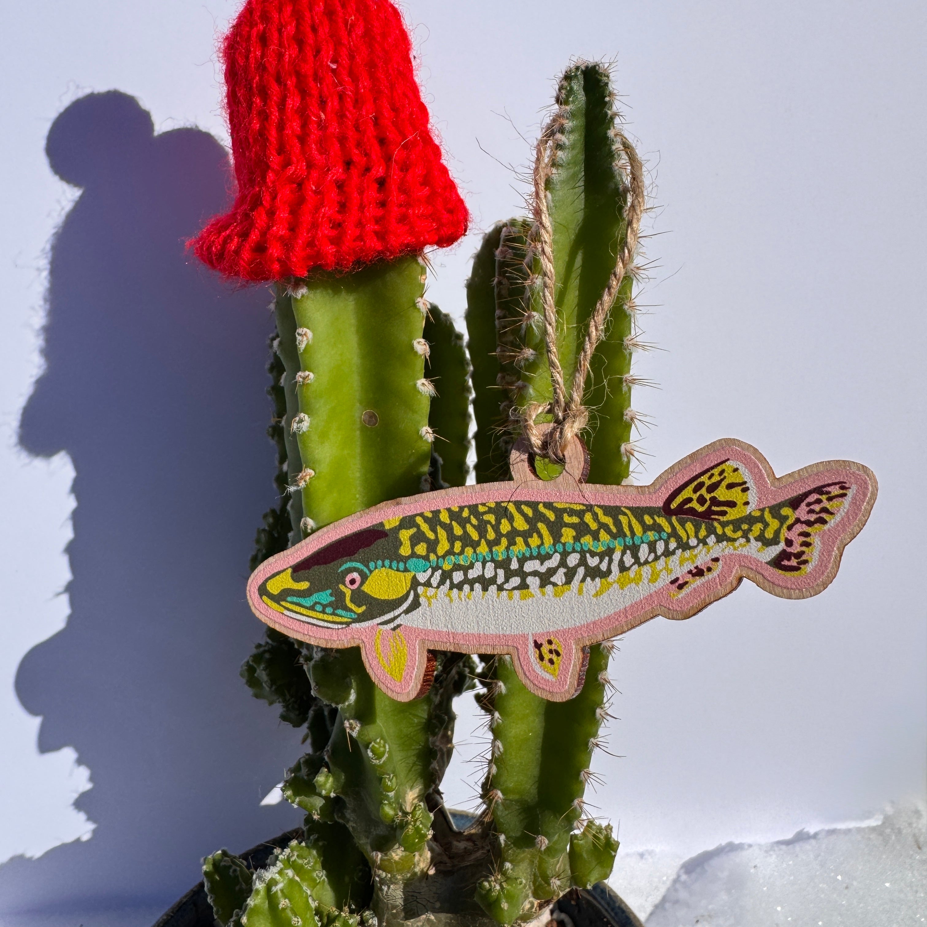 Northern Pike Wooden Ornament