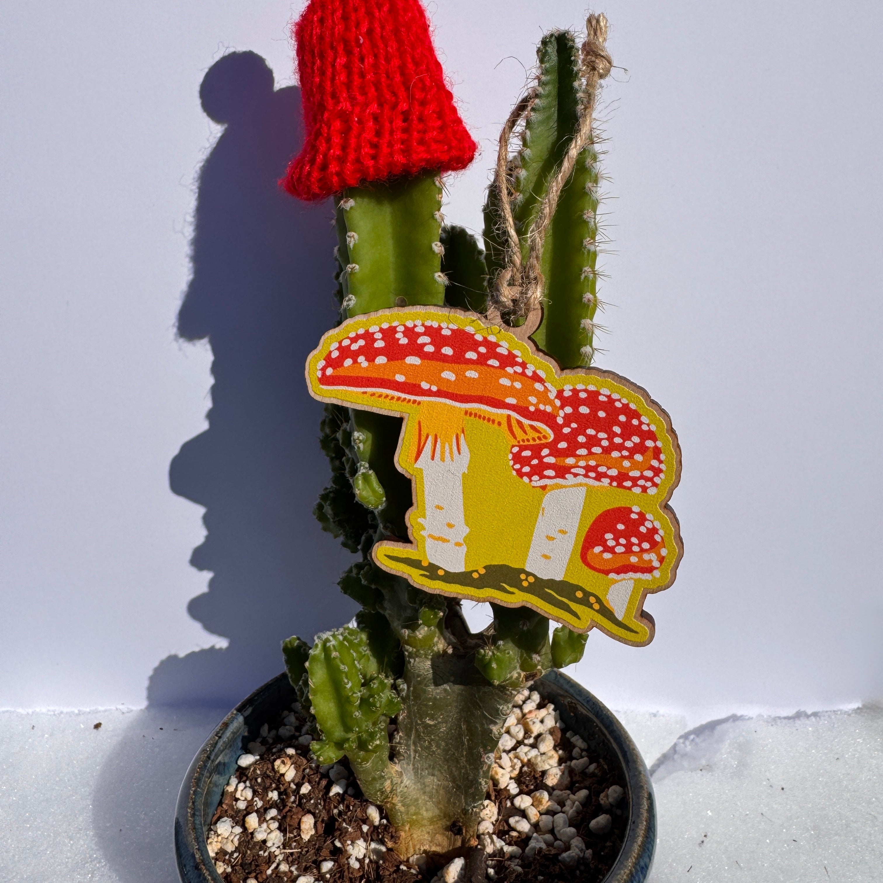Toadstool Mushroom Wooden Ornament
