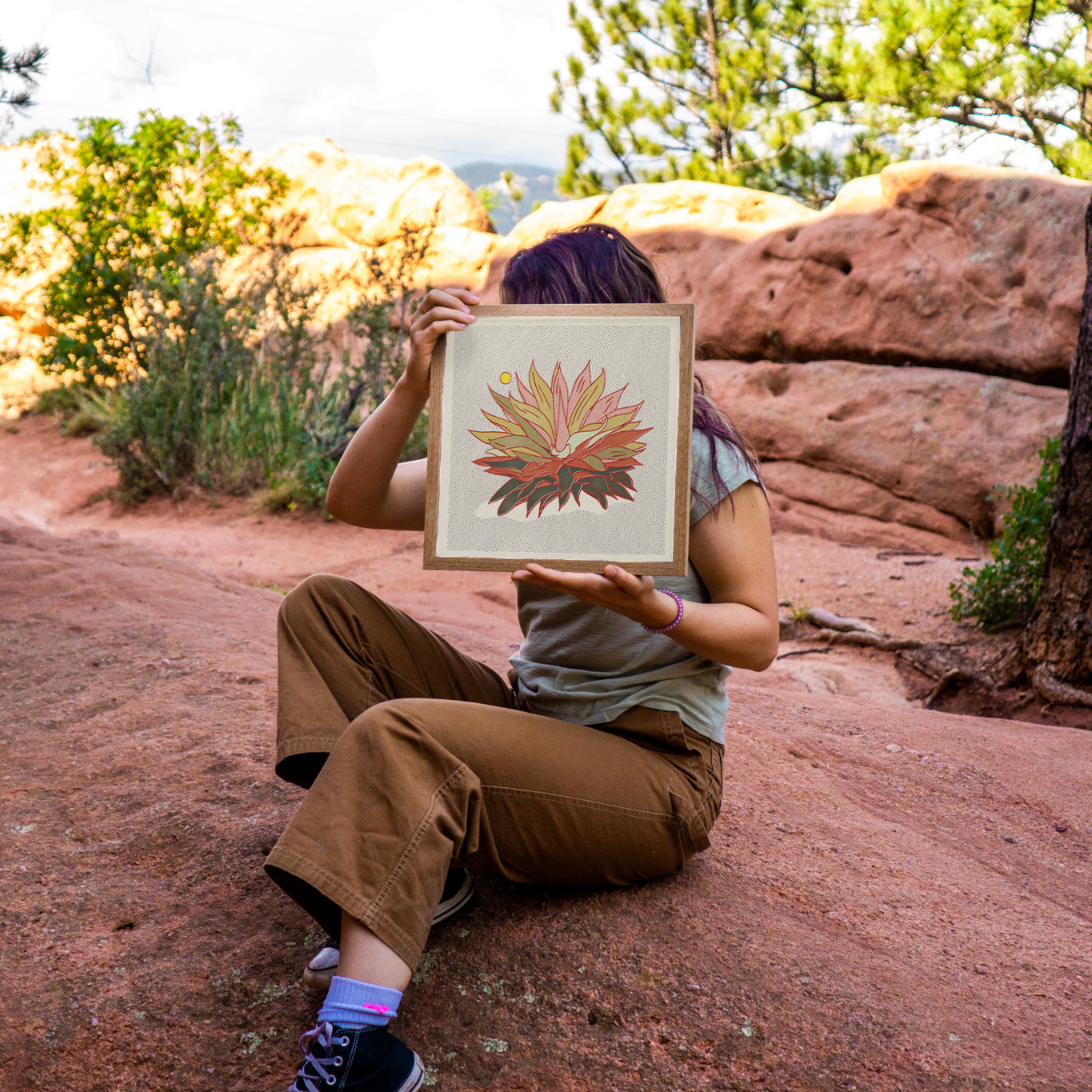 Rainbow Aloe Art Print