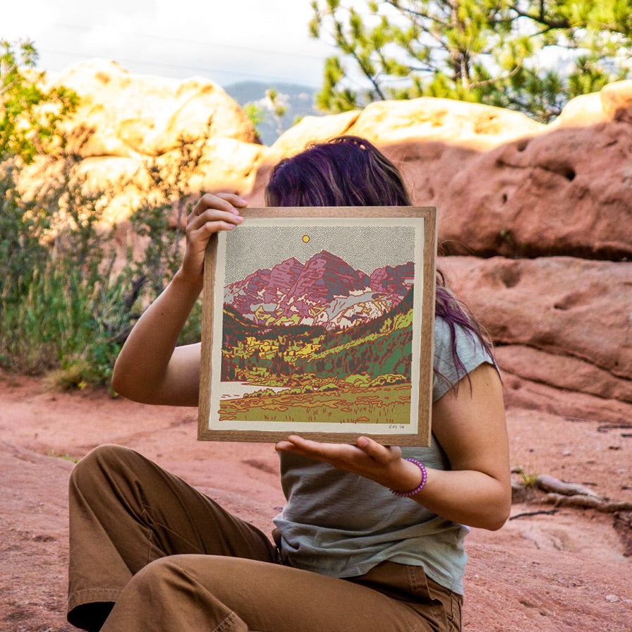 The Maroon Bells Art Print - Caroline Clark Design – Long Lost