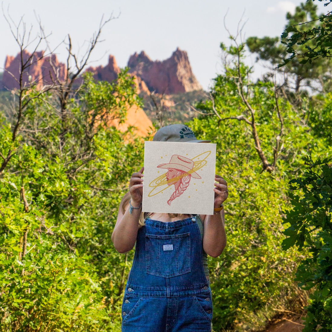 Cosmic Cowgirl Art Print