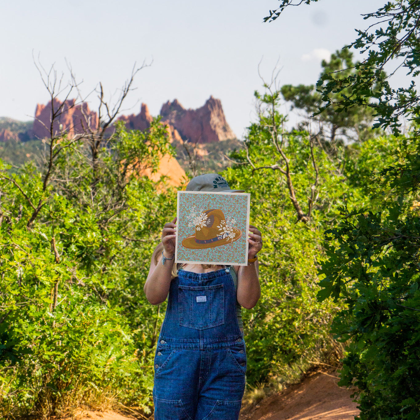 Brown and Teal Cowboy Hat
