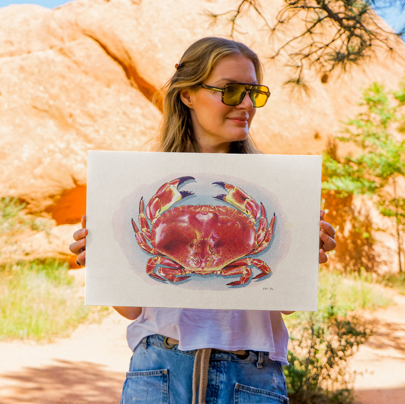 Vintage Dungeness Crab Print