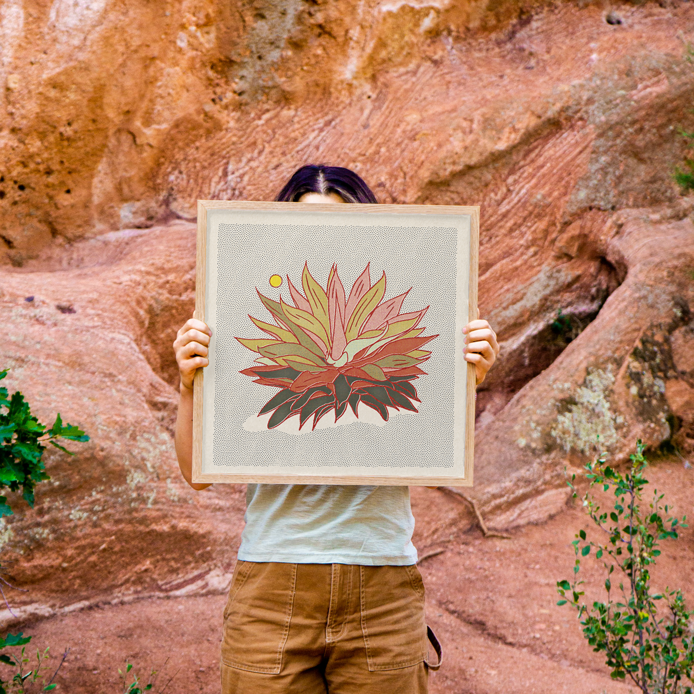Rainbow Aloe Art Print