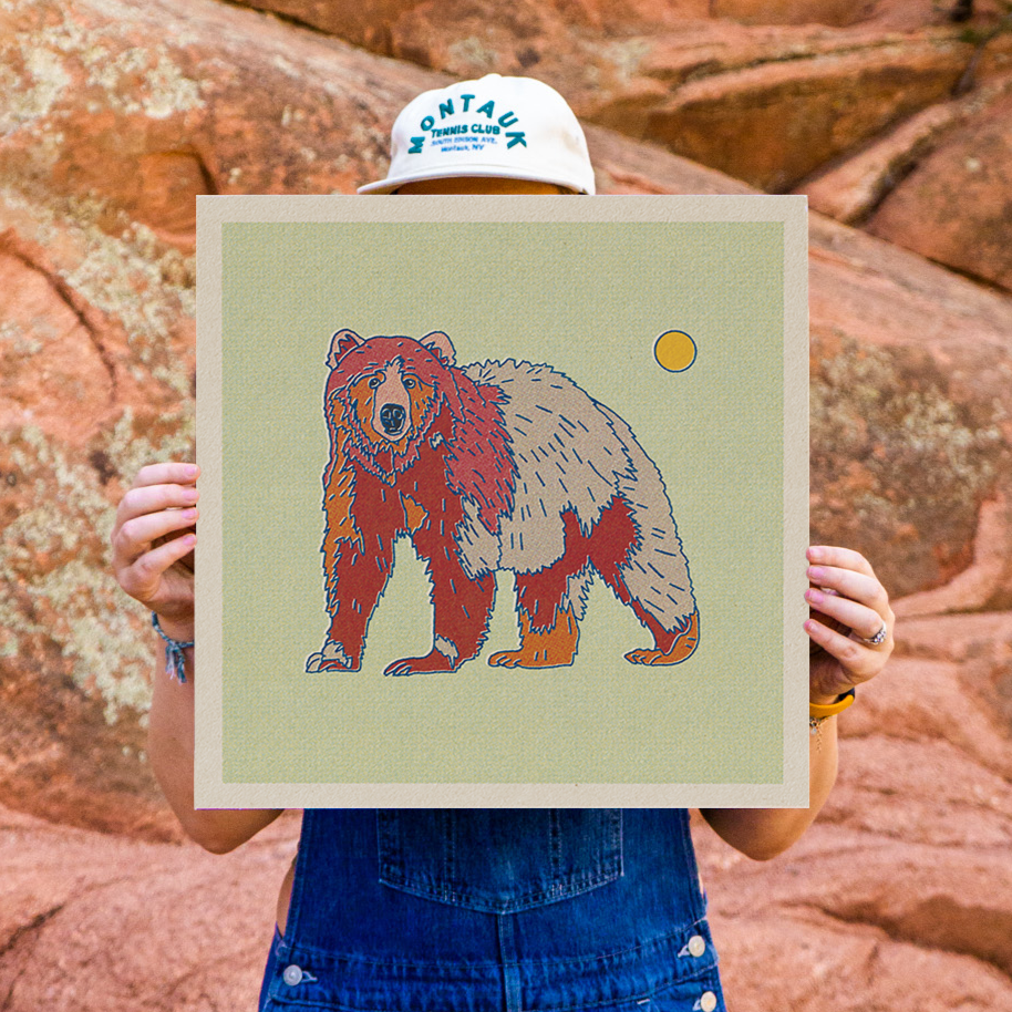 Colorful bear print