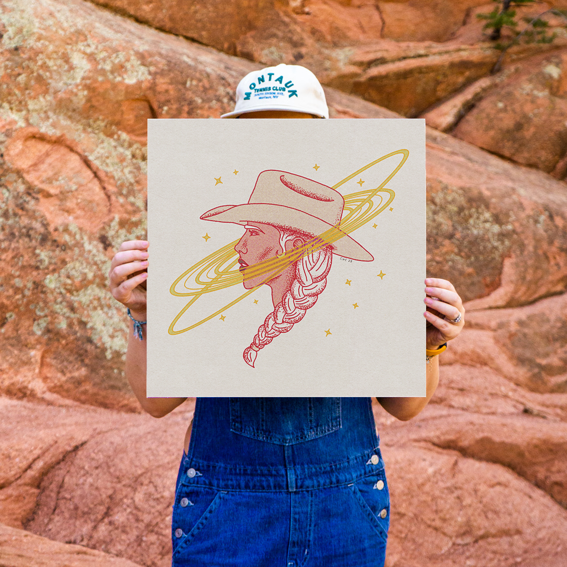 Cosmic Cowgirl Art Print