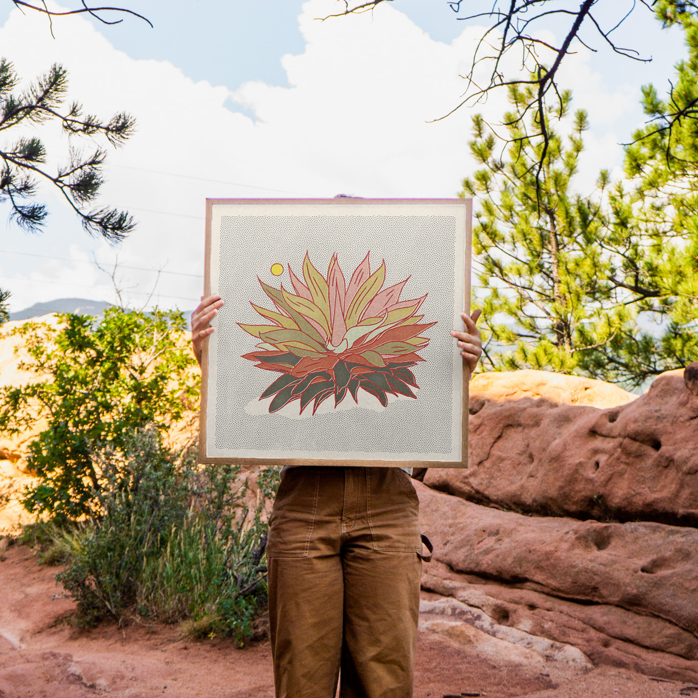 Rainbow Aloe Art Print