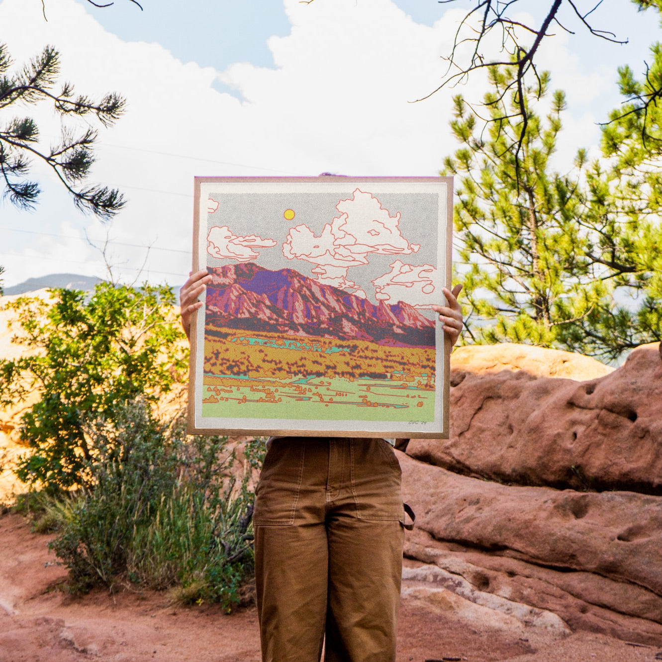 The Flatirons, Colorado Art Print - Caroline Clark Design – Long