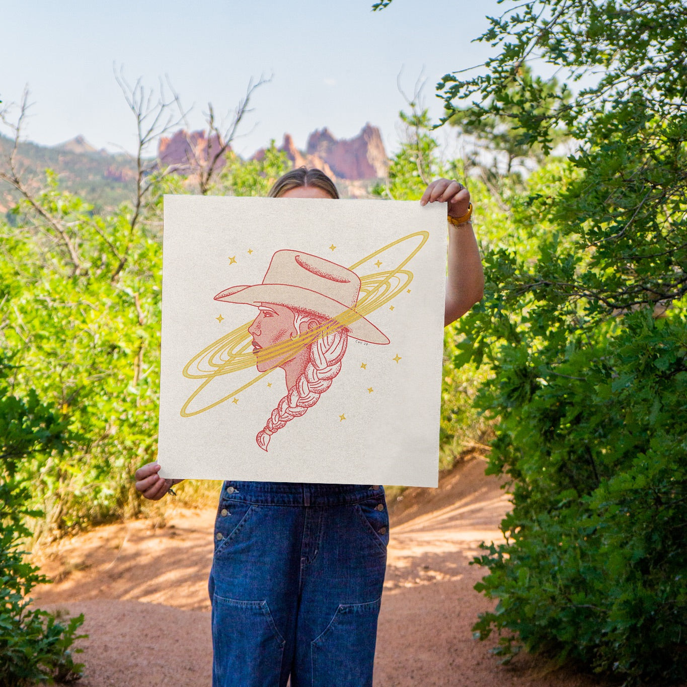 Cosmic Cowgirl Art Print