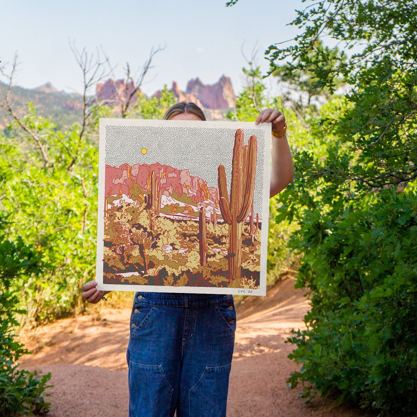 Superstition Mountains Art Print - Caroline Clark Design – Long