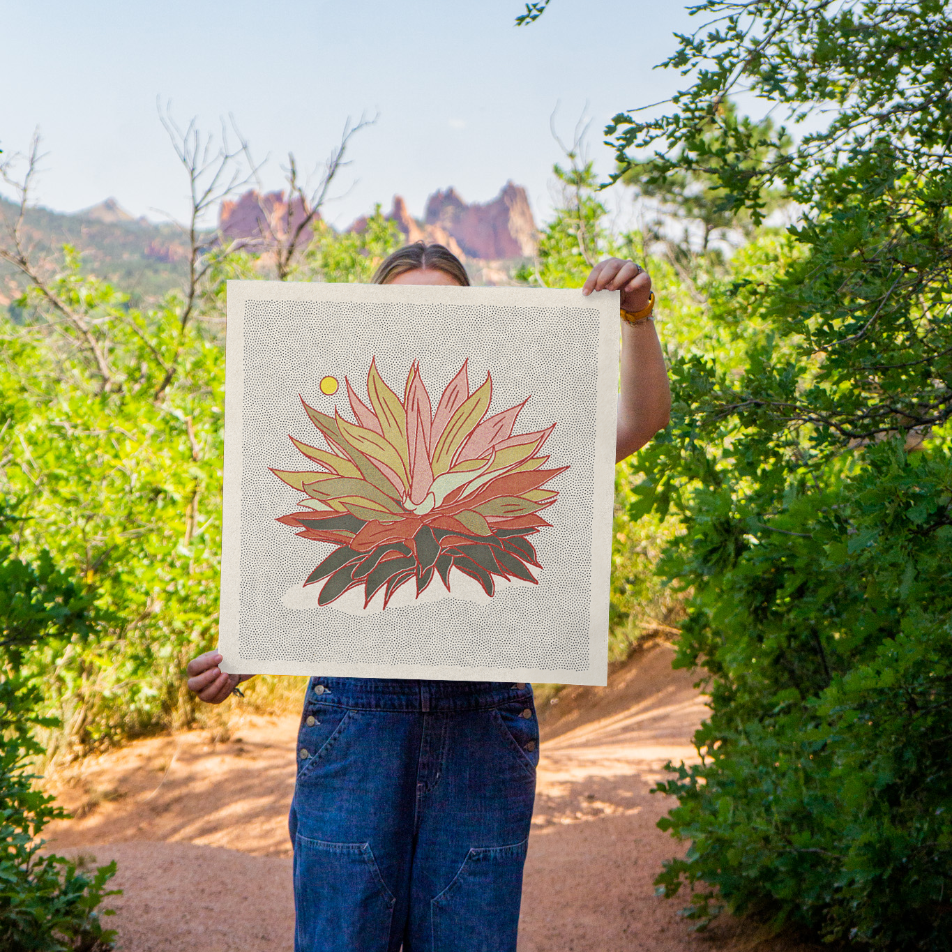 Rainbow Aloe Art Print