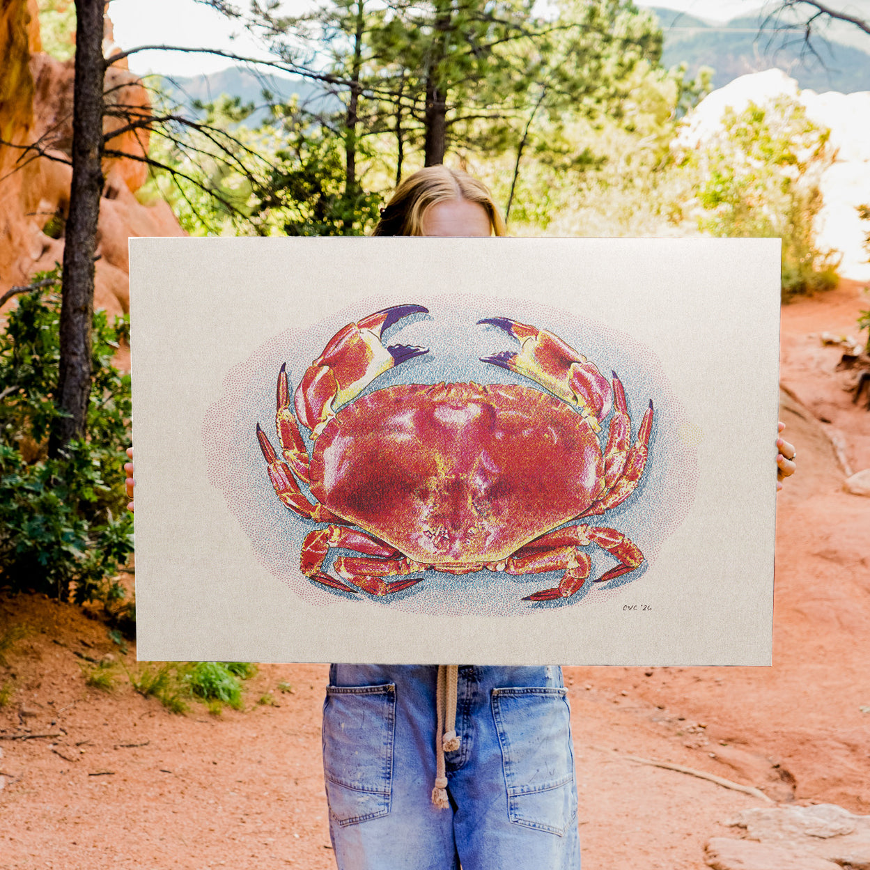 Vintage Dungeness Crab Print