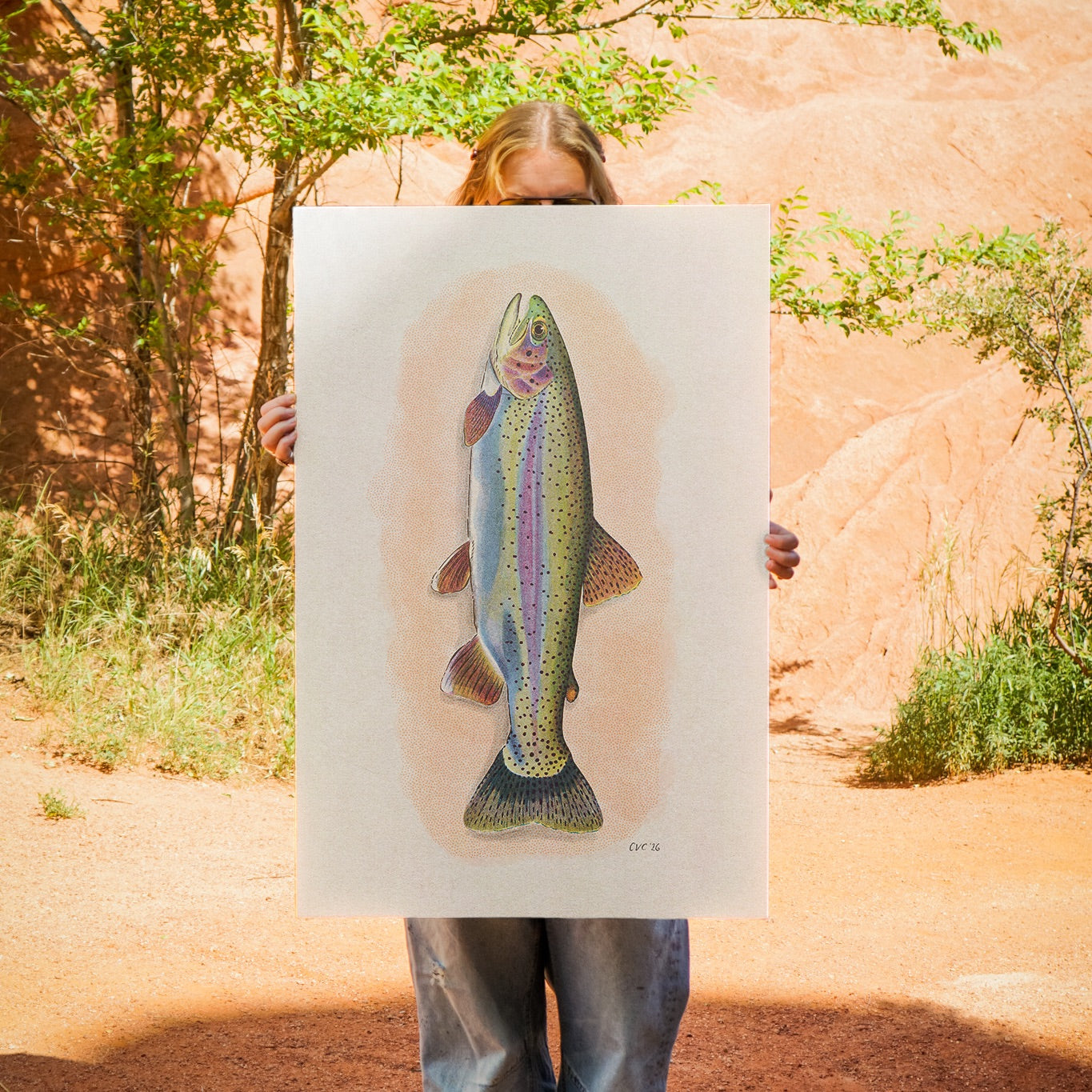 Vintage Trout Print