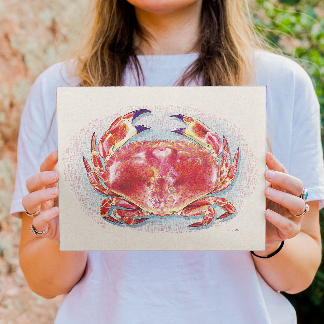 Vintage Dungeness Crab Print