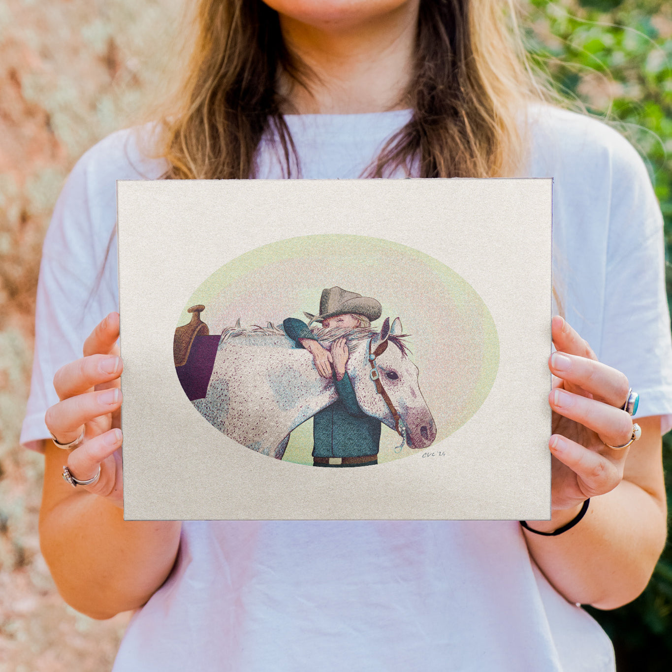 Vintage Cowgirl Print