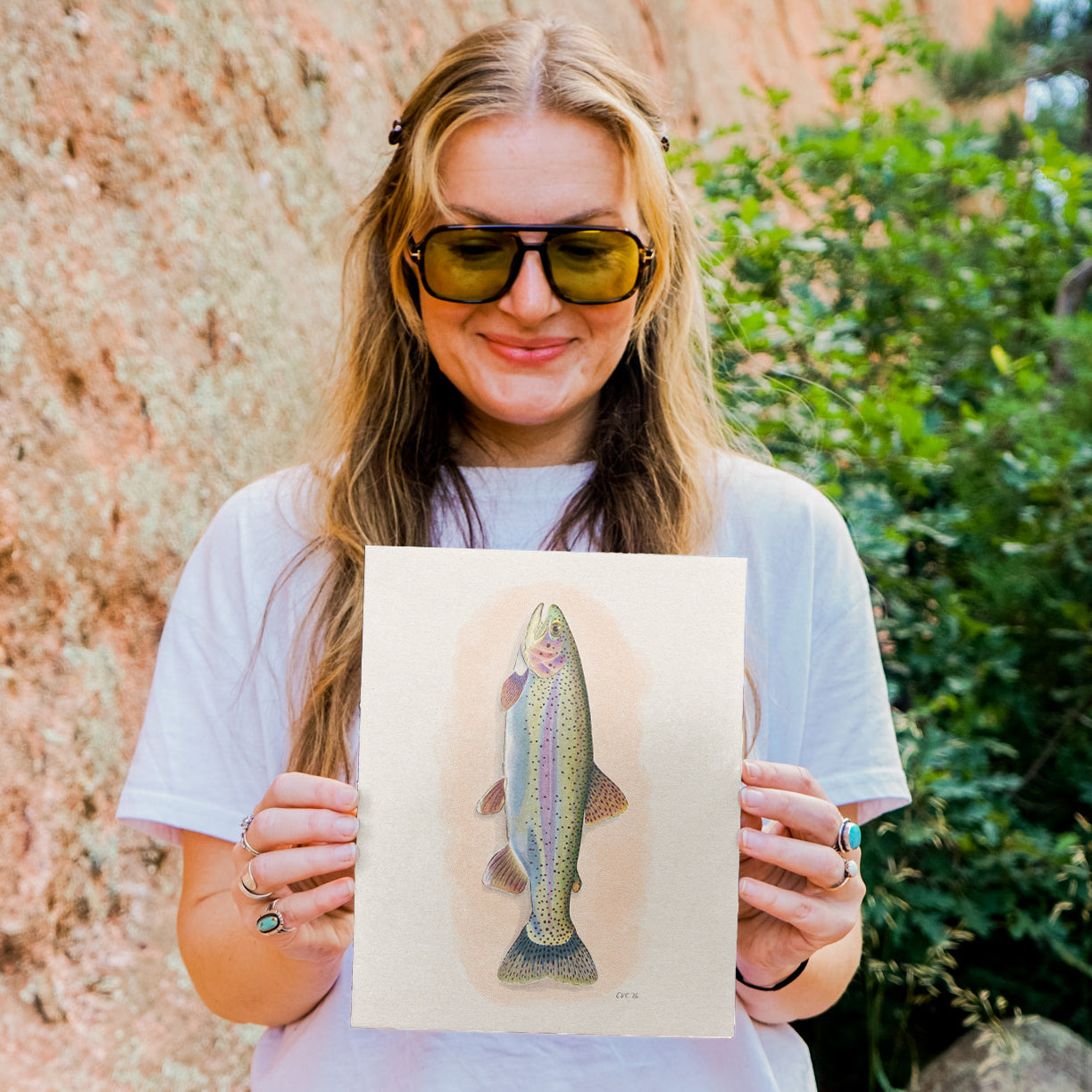 Vintage Trout Print
