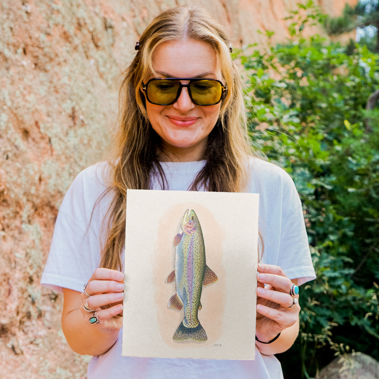 Vintage Trout Print