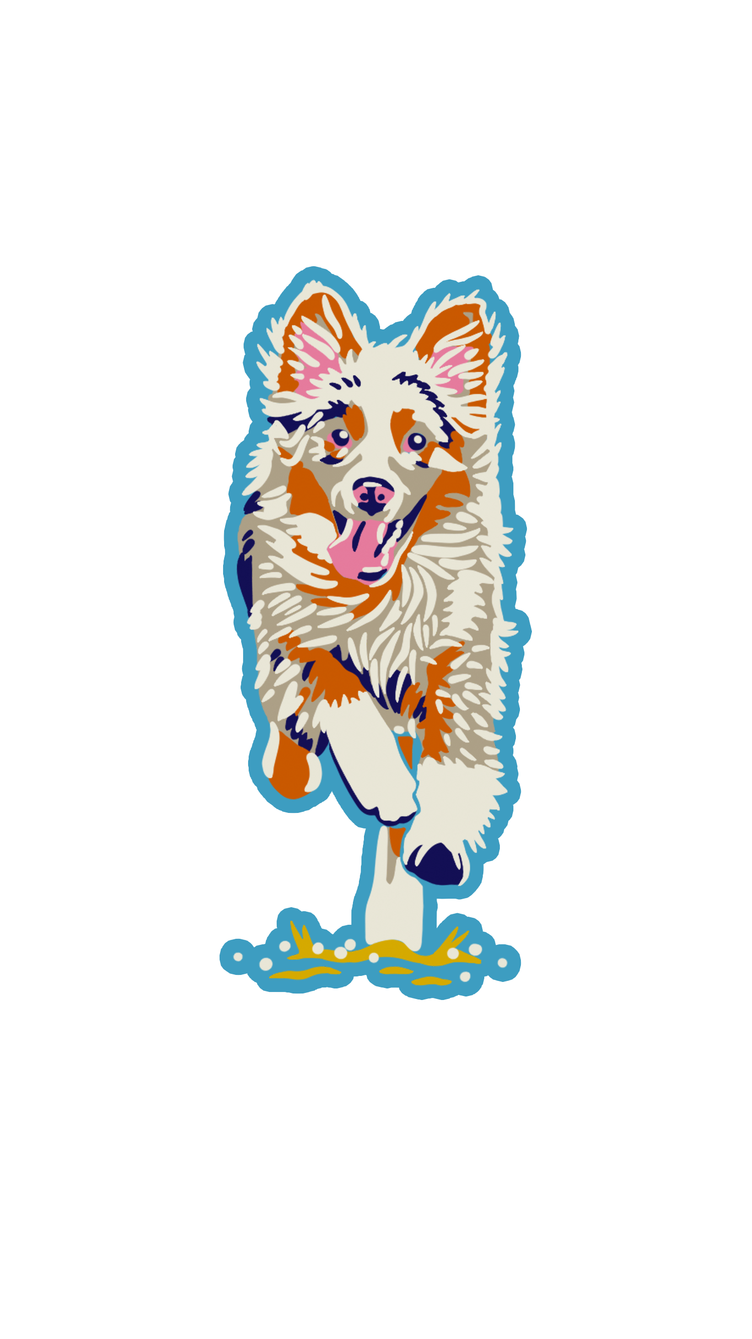 Australian Shepherd Wooden Ornament