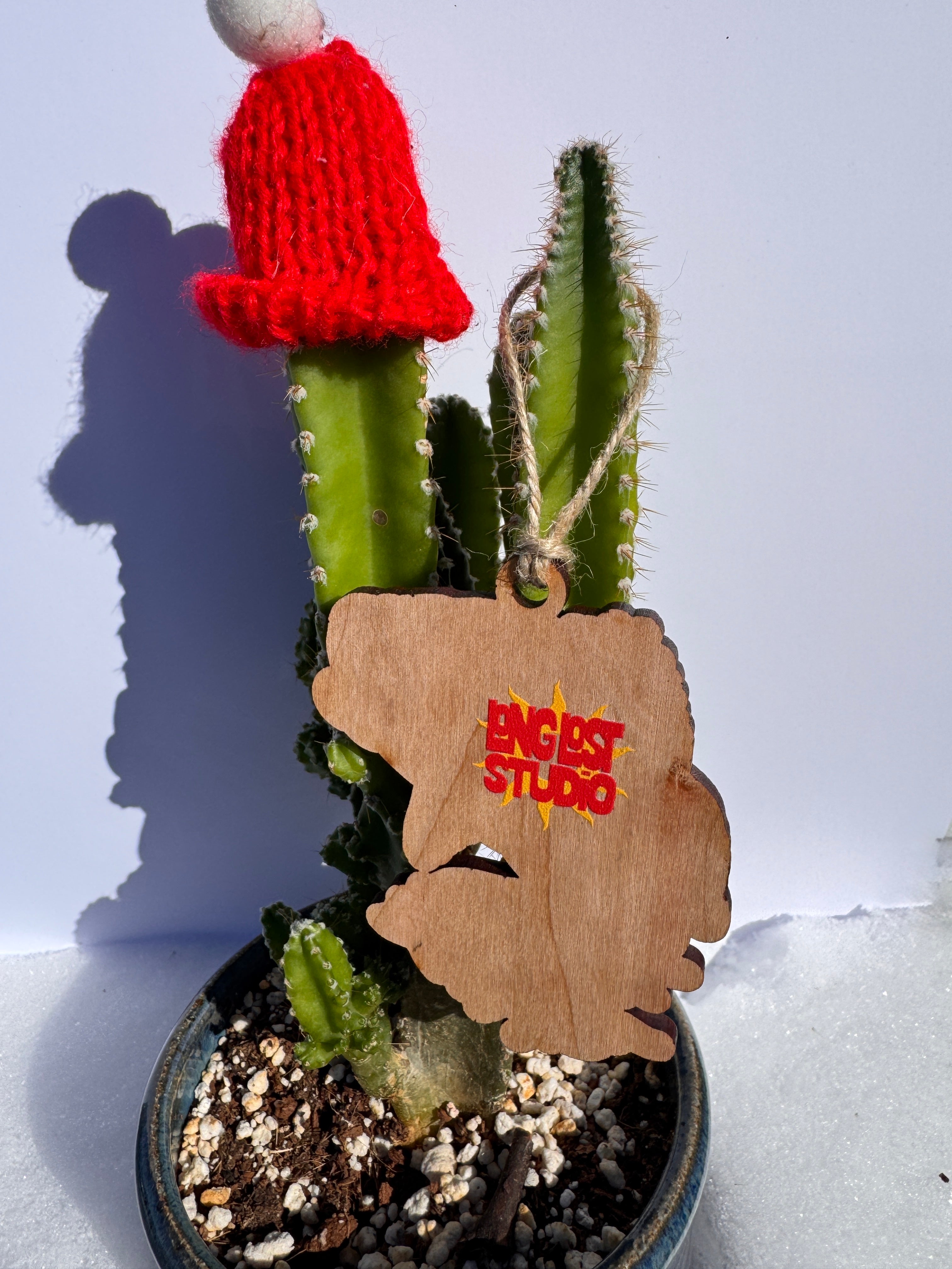 Leaping Bass Wooden Ornament