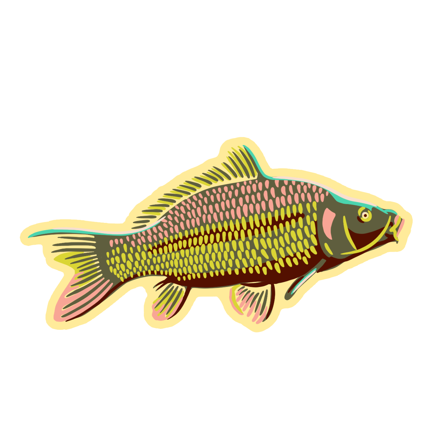 Grass Carp Wooden Ornament