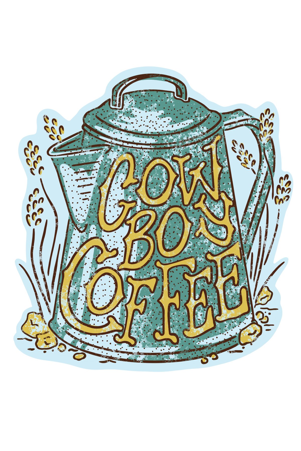 Cowboy Coffee Wooden Ornament