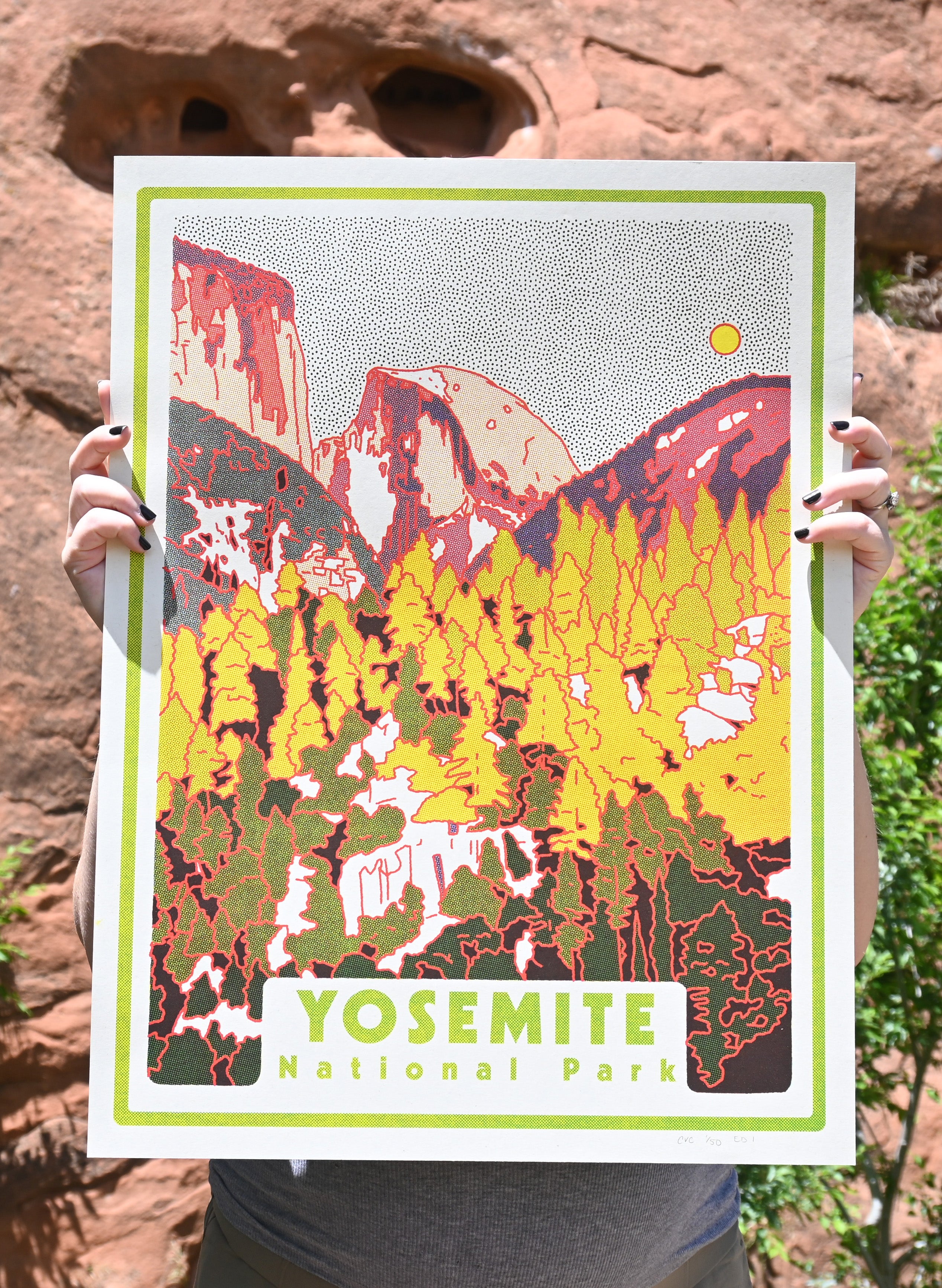 Yosemite National Park Screen Print (18" x 24")