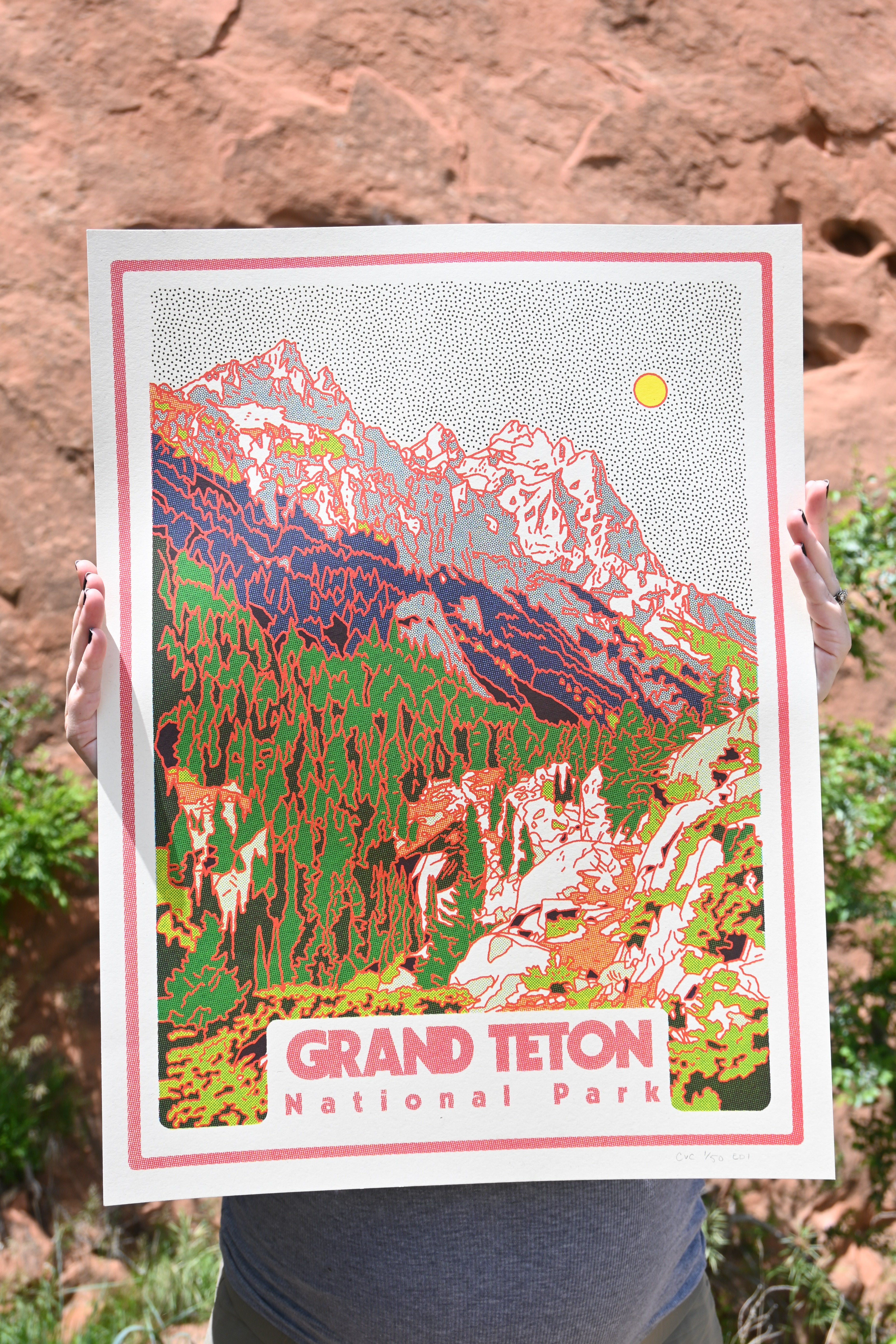 Grand Teton National Park Screen Print (18" x 24")