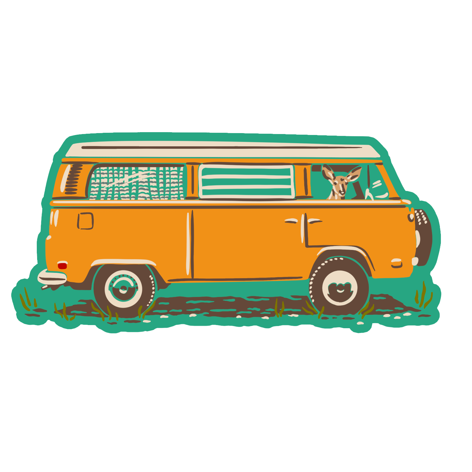 Camper Van Wooden Ornament