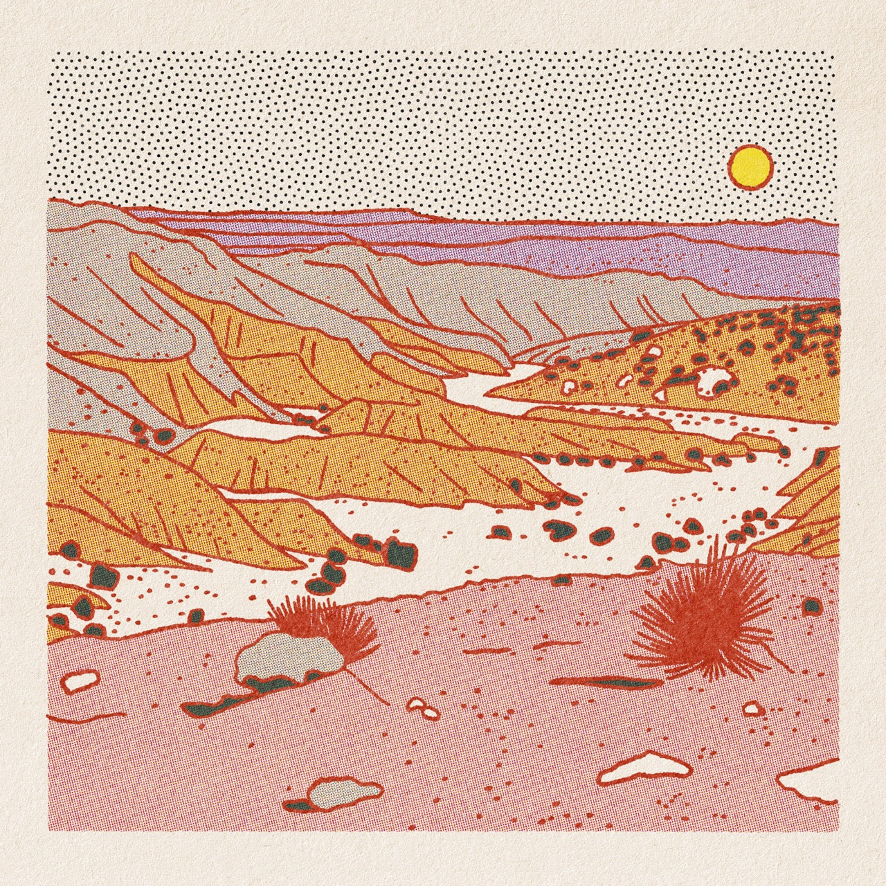 Morning Desert Postcard Pack – Long Lost Studio by Caroline Clark