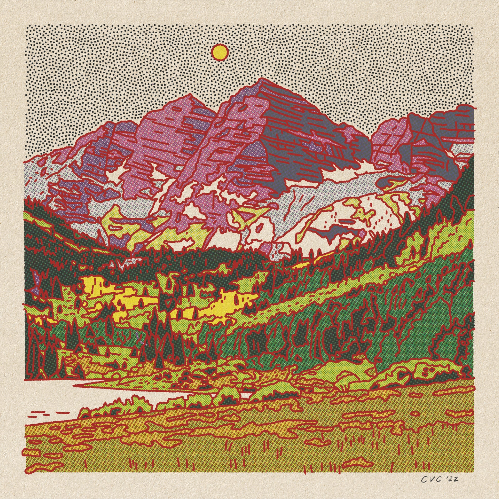 The Maroon Bells Art Print