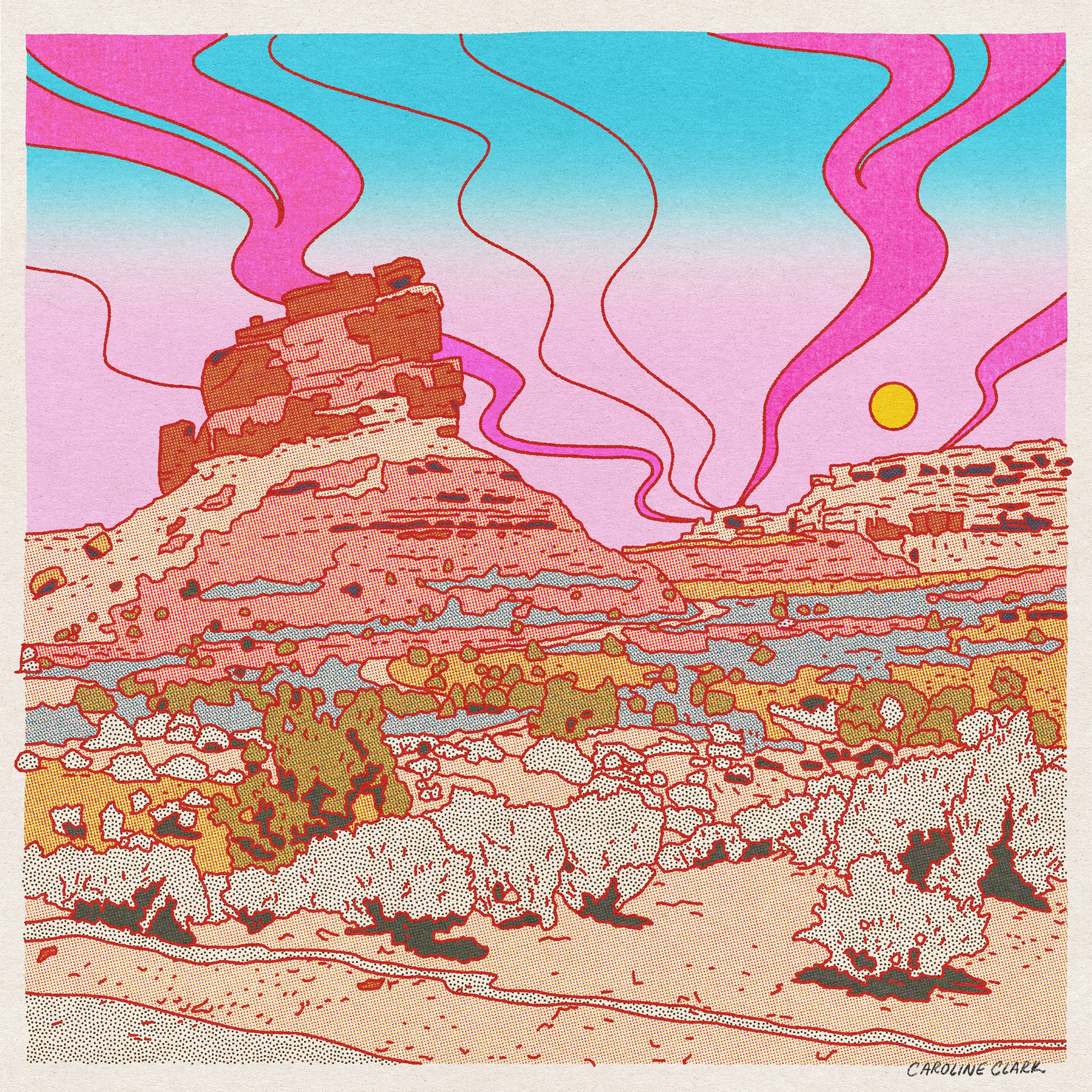 Desert Mountain Puzzle by Caroline Clark