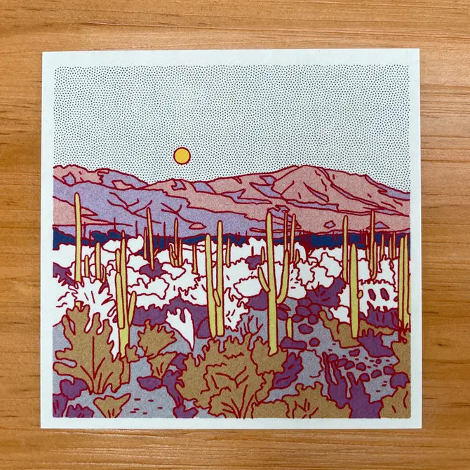 Evening Desert Postcards - Single Design