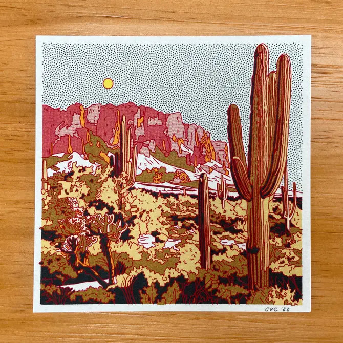 Evening Desert Postcards - Single Design