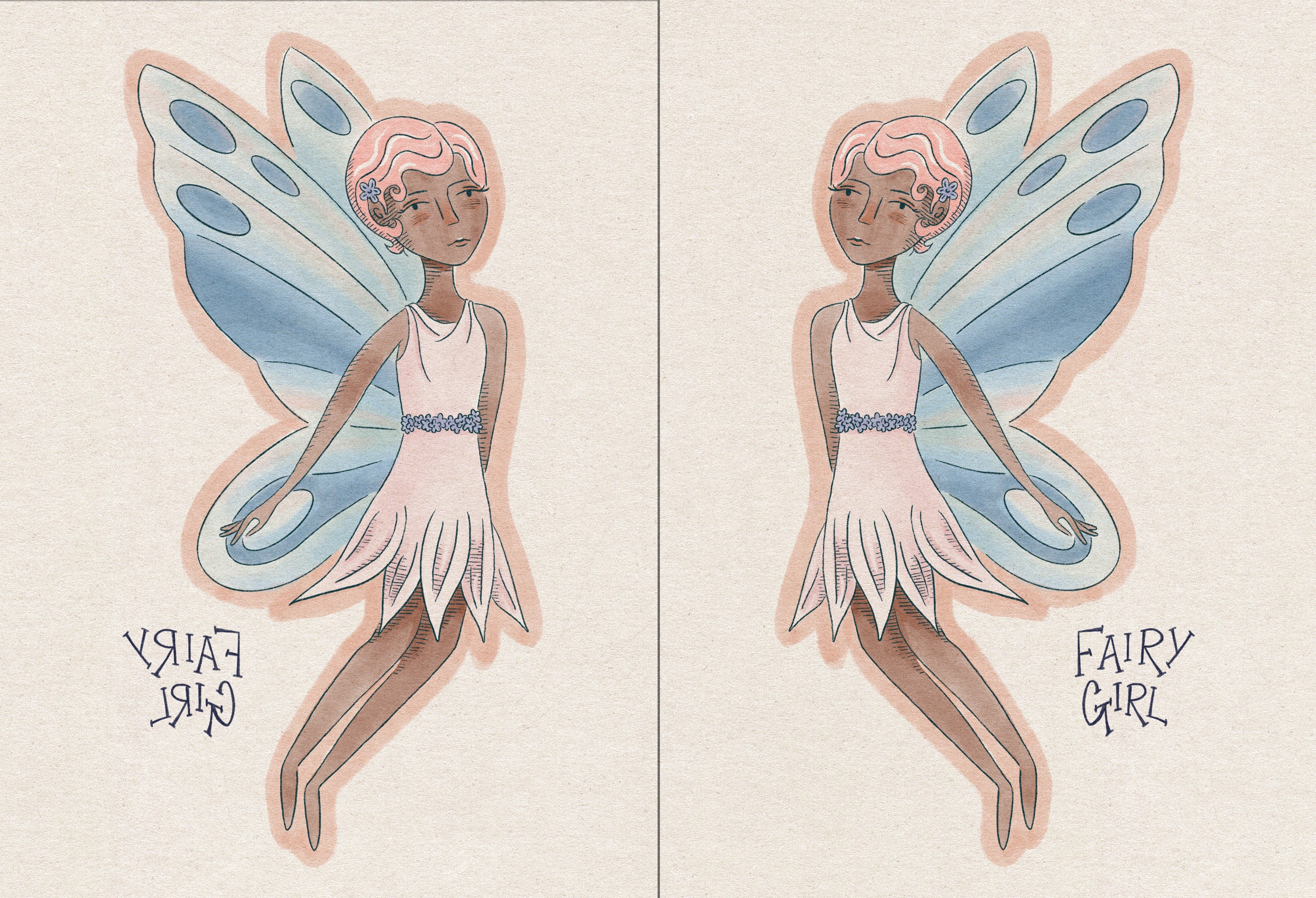 Fairy Girl 2 Paper Puppet FREE DOWNLOAD
