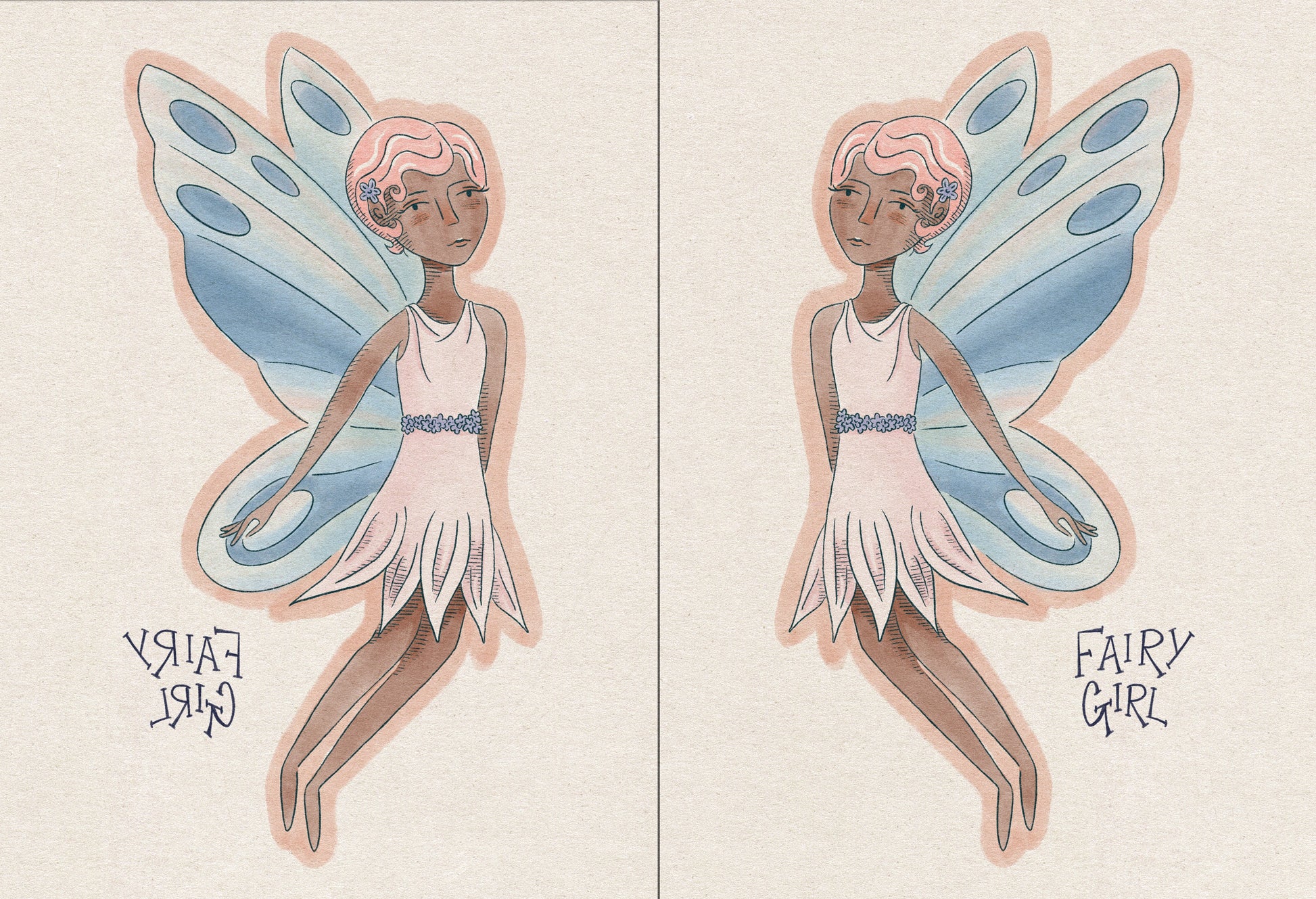 Fairy Girl 2 Paper Puppet FREE DOWNLOAD
