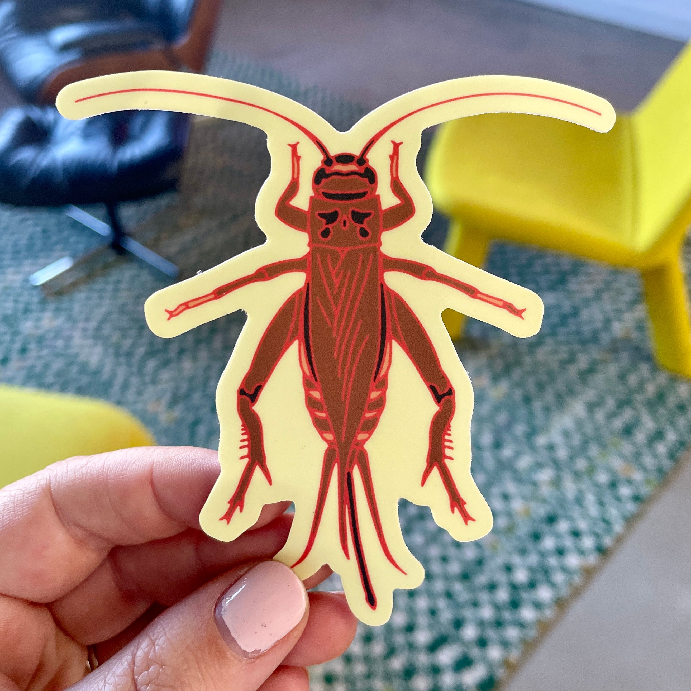 Red Cricket Sticker