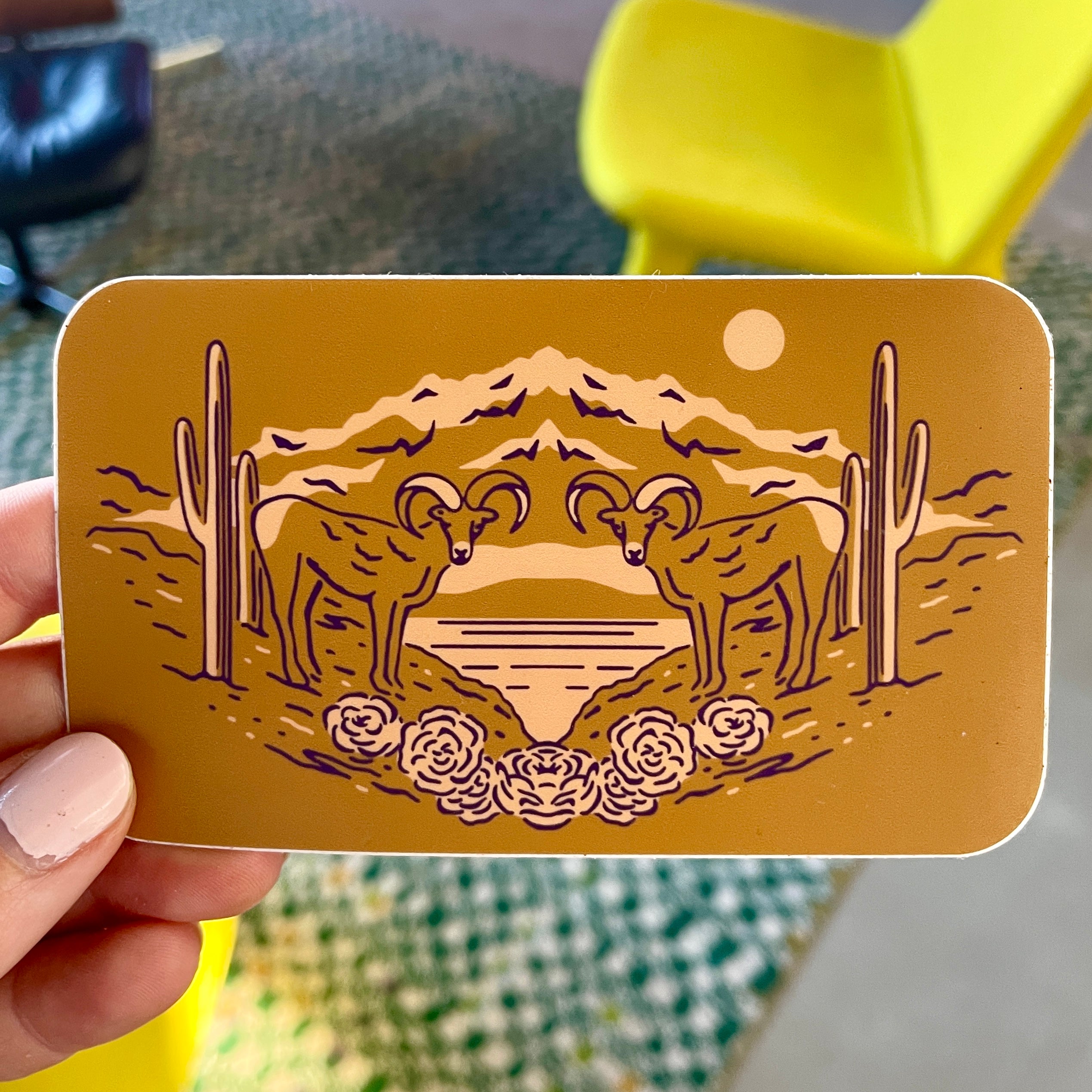 Mirrored Rams Sticker
