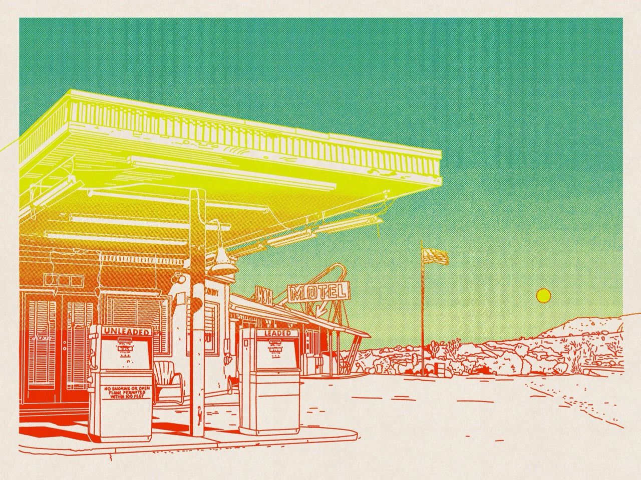 Gas Station Print