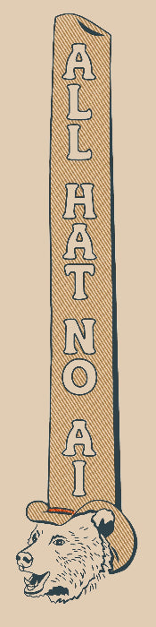 All Hat No AI Bumper Sticker (Giant)