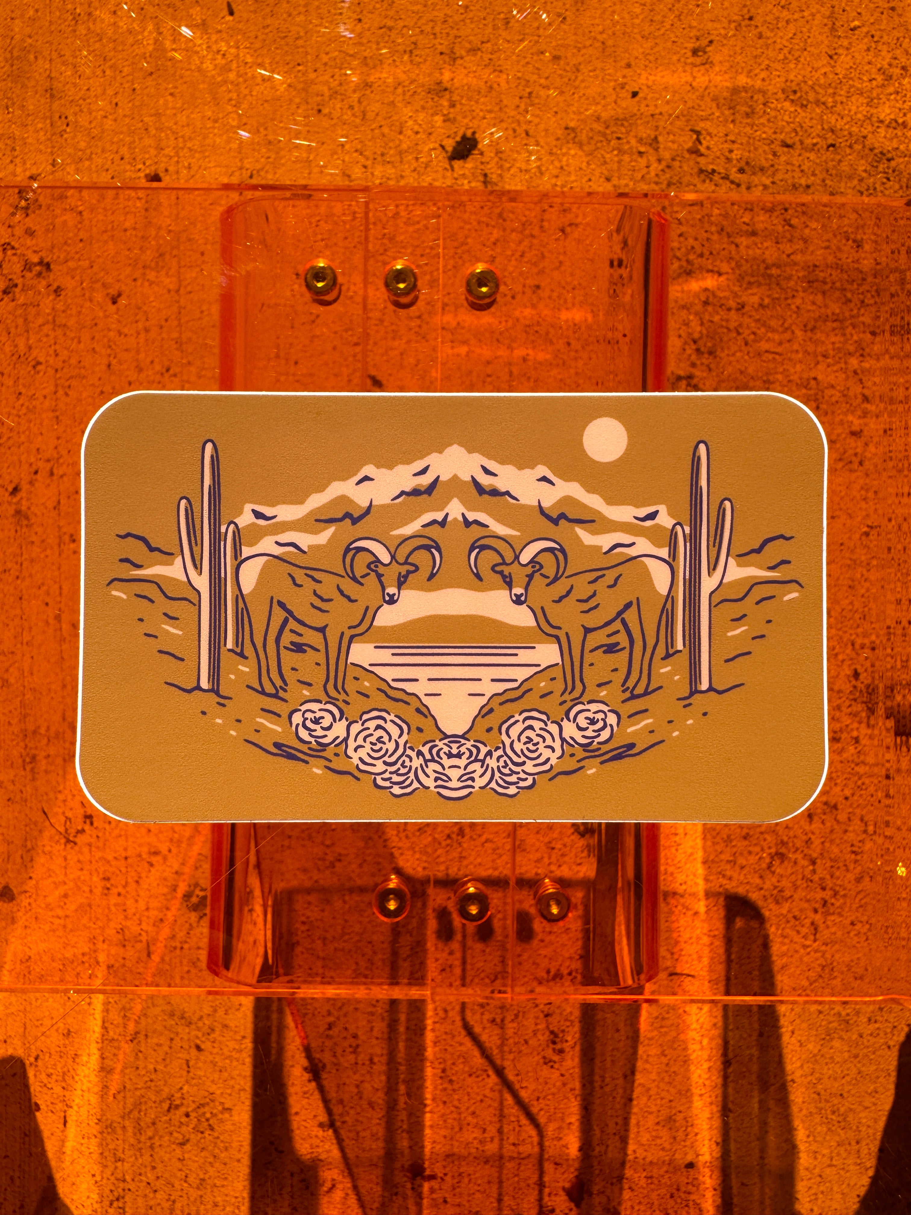 Mirrored Rams Sticker