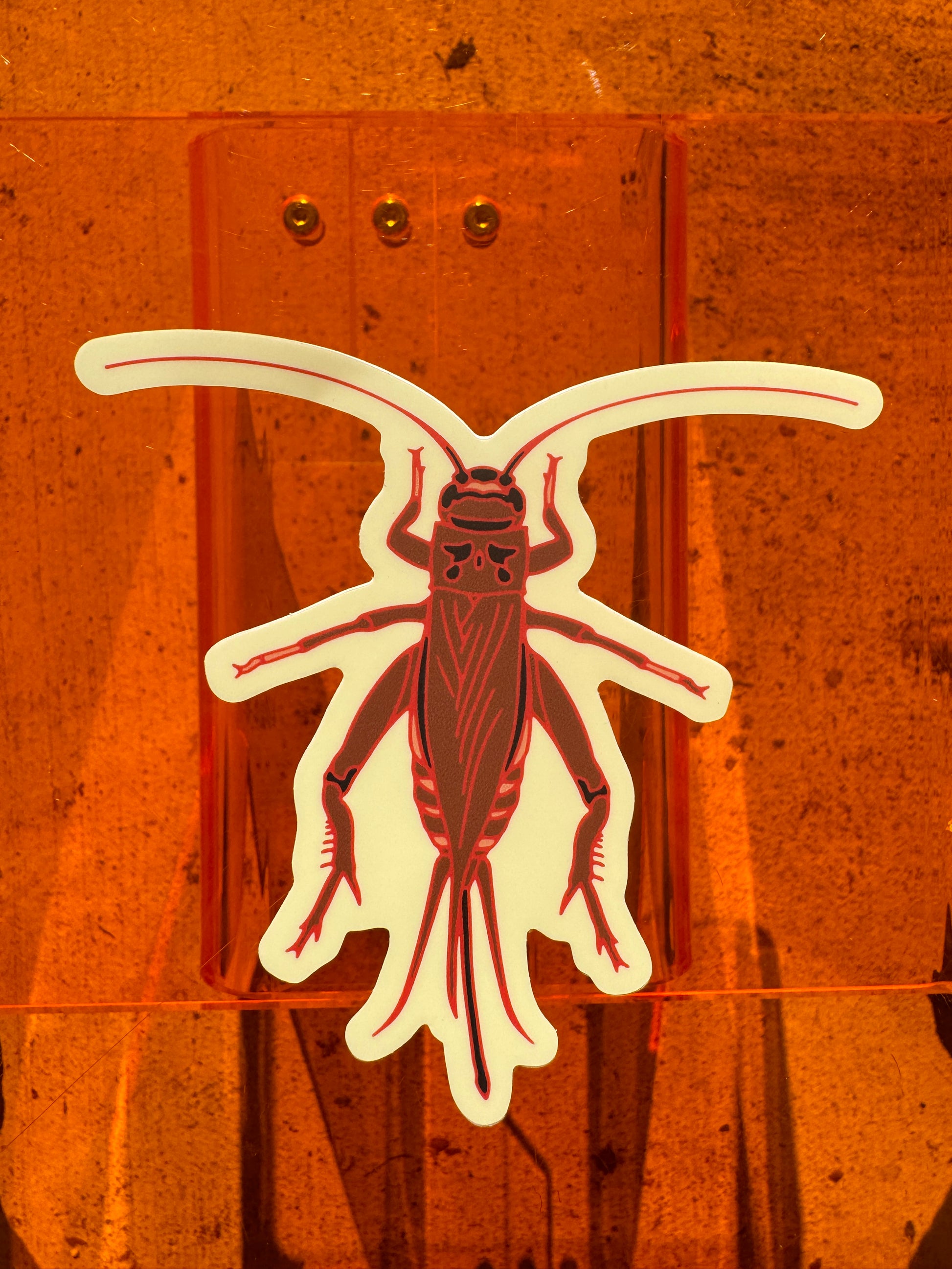 Red Cricket Sticker