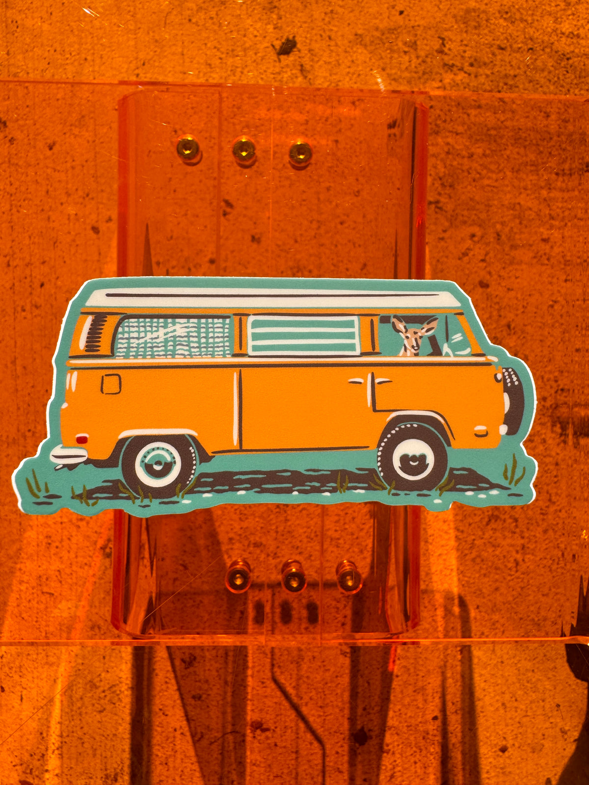 Metal Van Sticker Classic Camper Van Sticker - Caroline Clark Design – Long Lost Studio ...