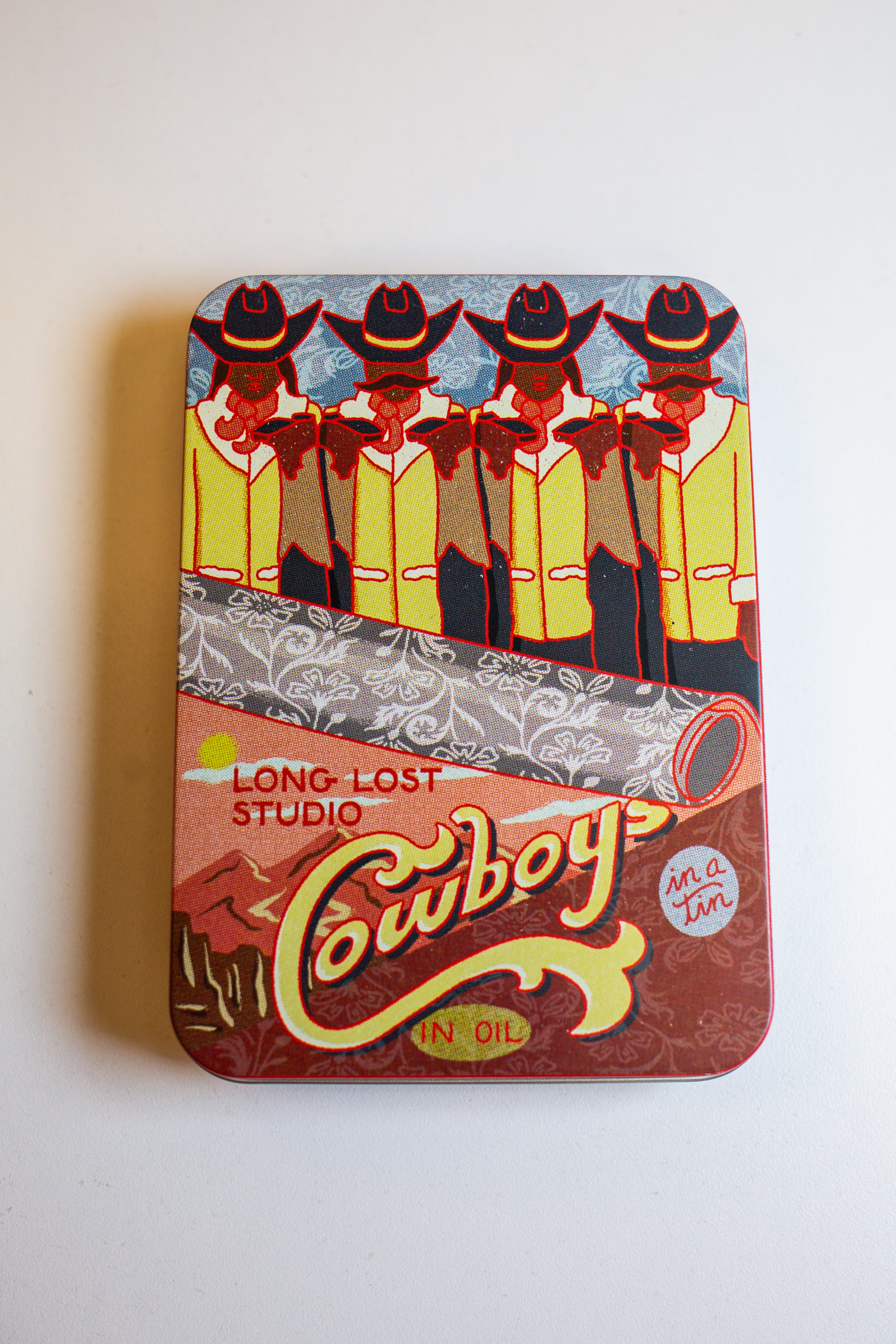 Cowboys in a Tin Playing Cards Set