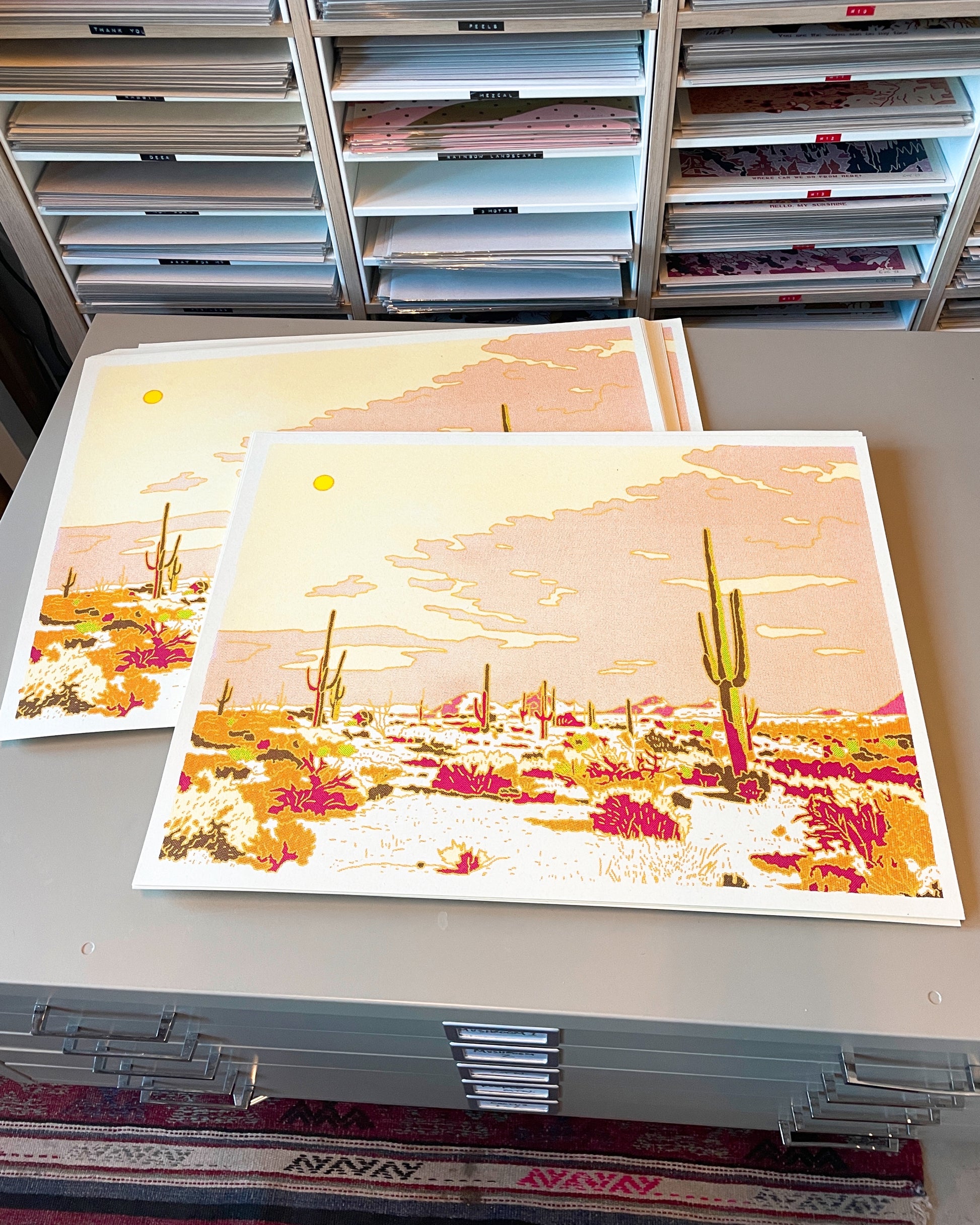 Saguaro Desert Art Print (24" x 18")
