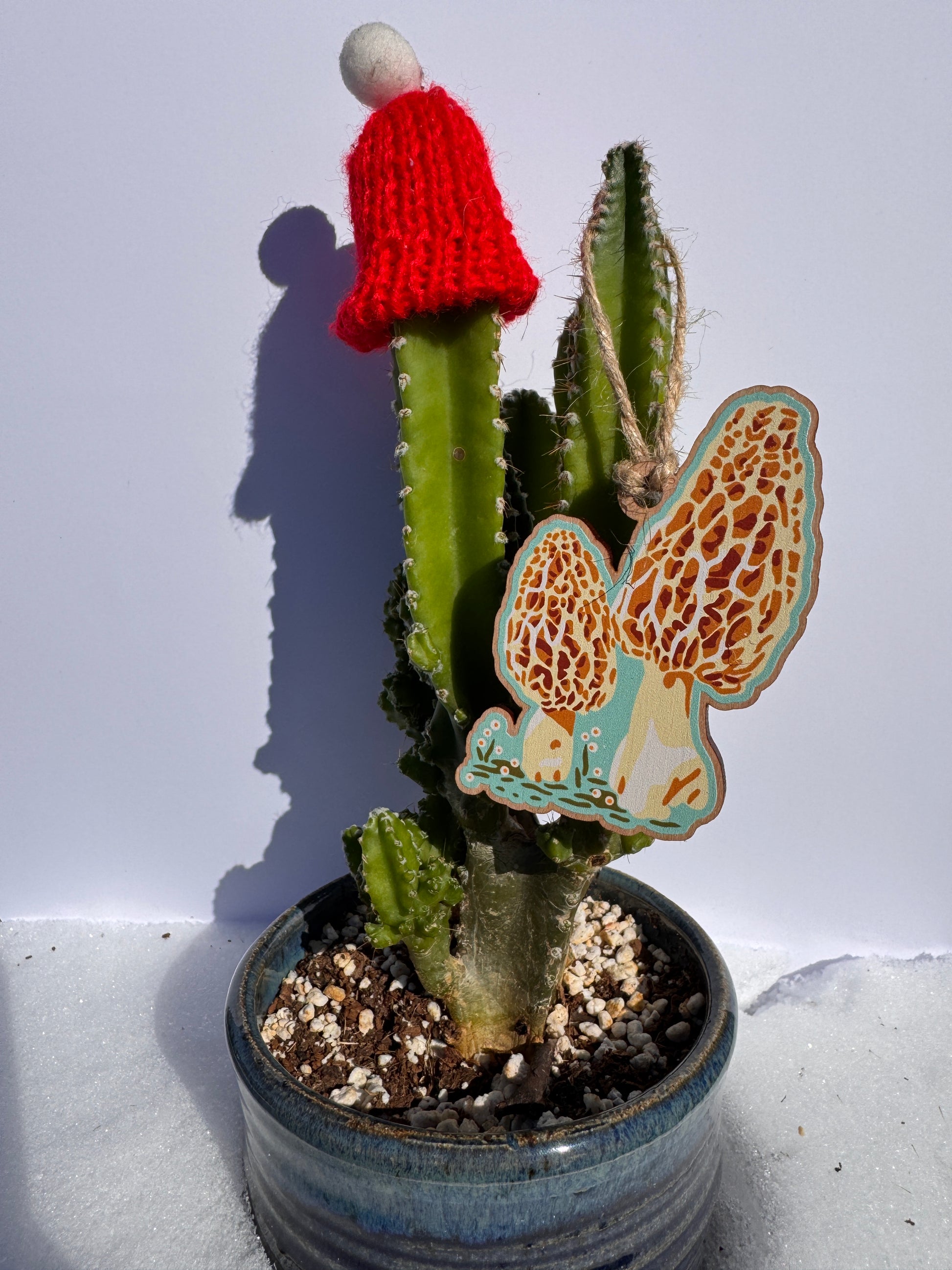 Morel Mushroom Wooden Ornament