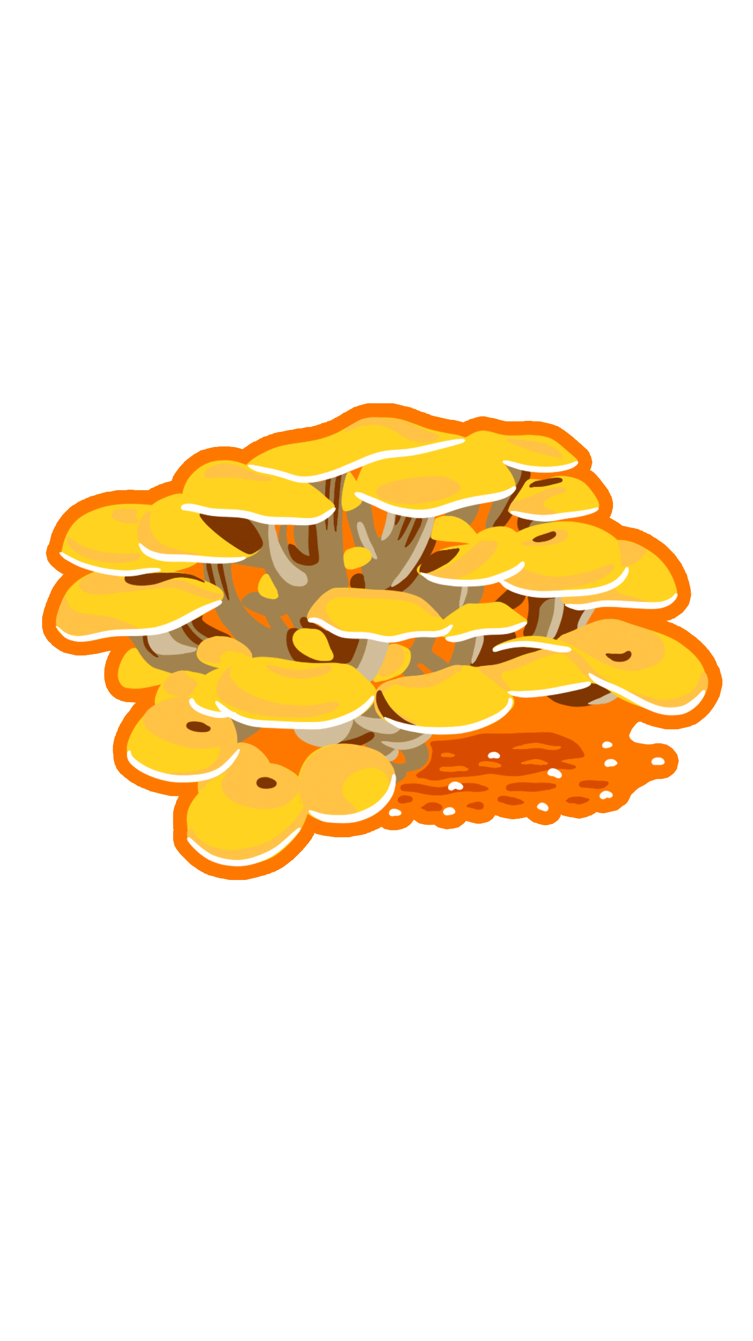 Yellow Oyster Mushroom Wooden Ornament